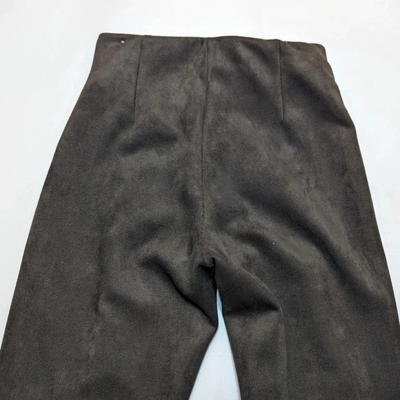 Zara  Suede Brown Green Skinny Dress Pants Zipper Ankle Woman's XS - Picture 4 of 8